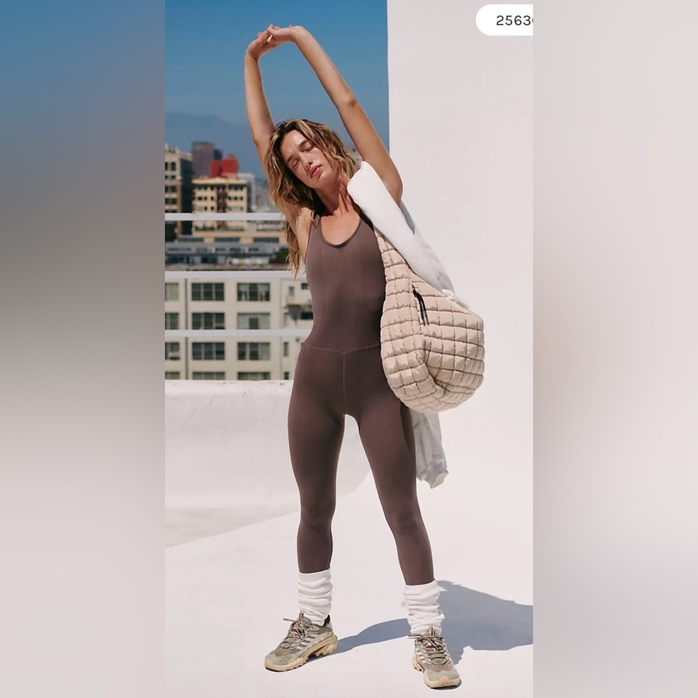 Free People Hatch Good Karma Brown Jumpsuit